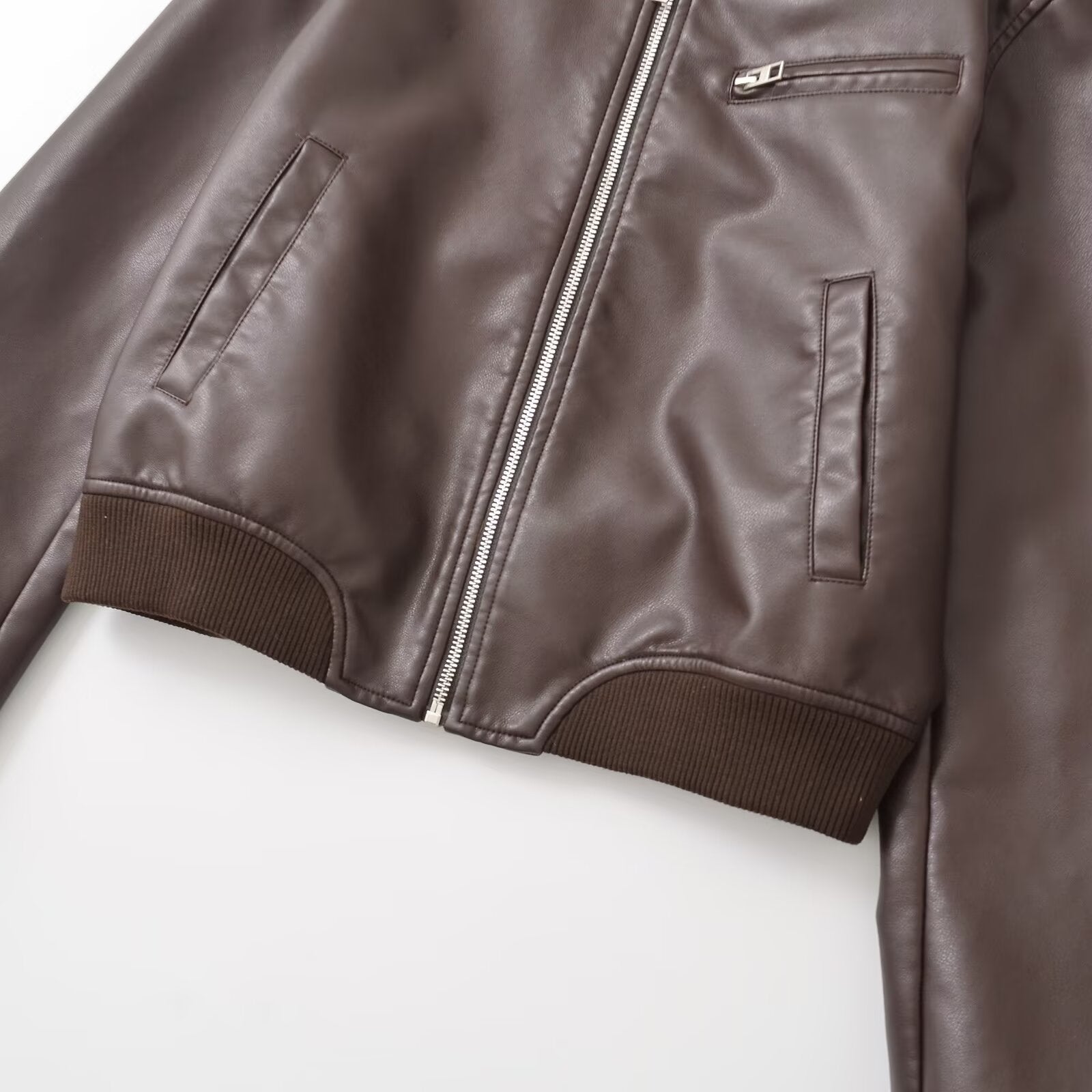 SOERA Arabella Faux Leather Bomber Jacket - Jackets - 1005008920972081-;LG1775552729057486289 S