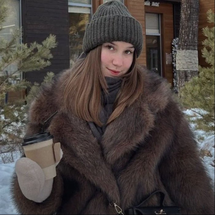 SOERA Carissa Faux Fur Coat - Jackets - 3256810153581963-;zU1766488748813274420 Dark Brown XS