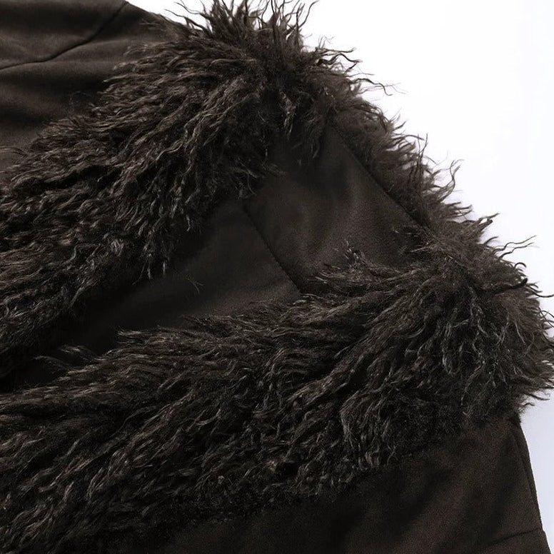 SOERA Daisy Plush Faux Fur Coat - Jackets - ux1760630816270342741 Brown L