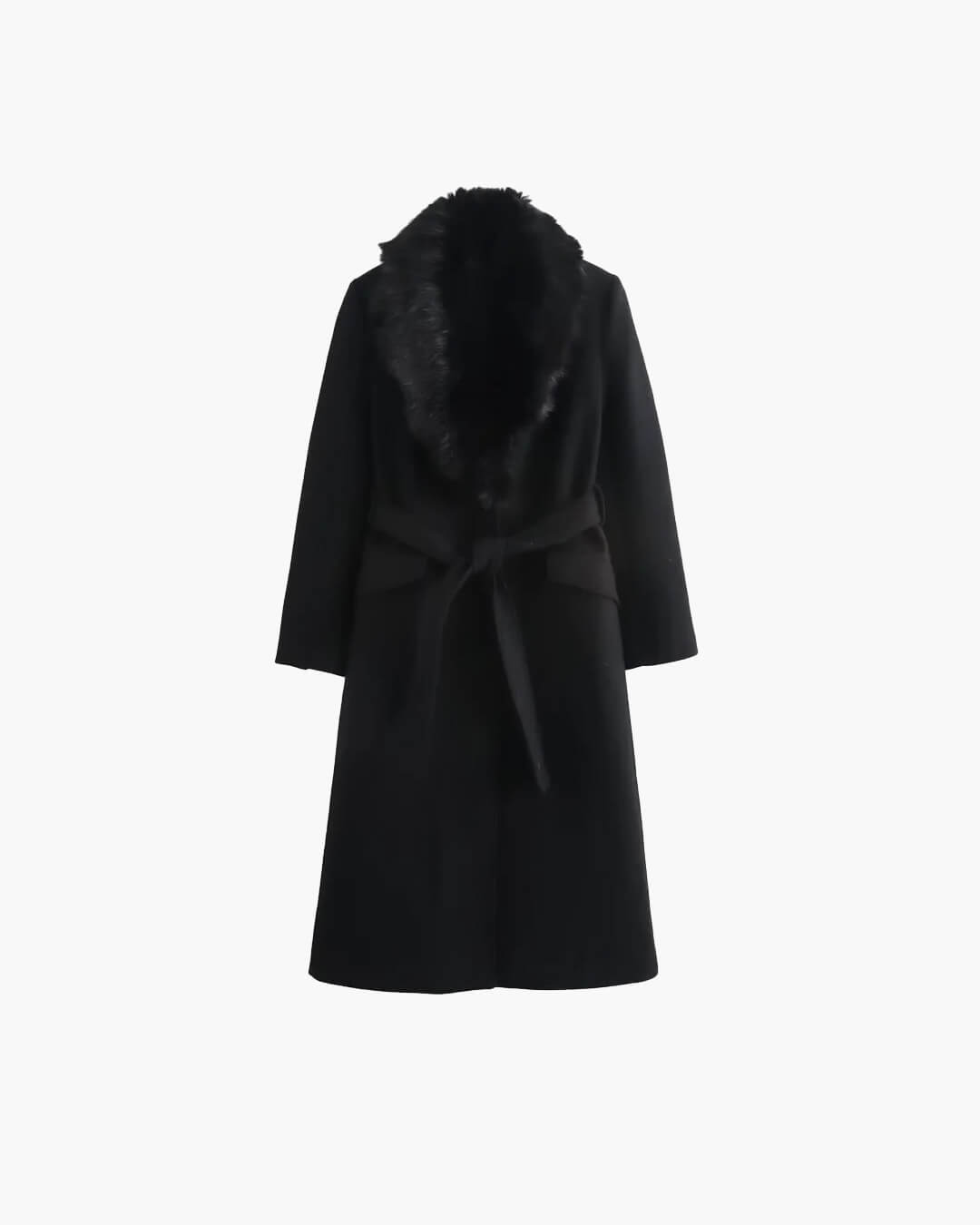 SOERA Faye Faux Fur Collar Maxi Coat - Jackets - 1005008156822535-;pS1764102180812304319 Black XS