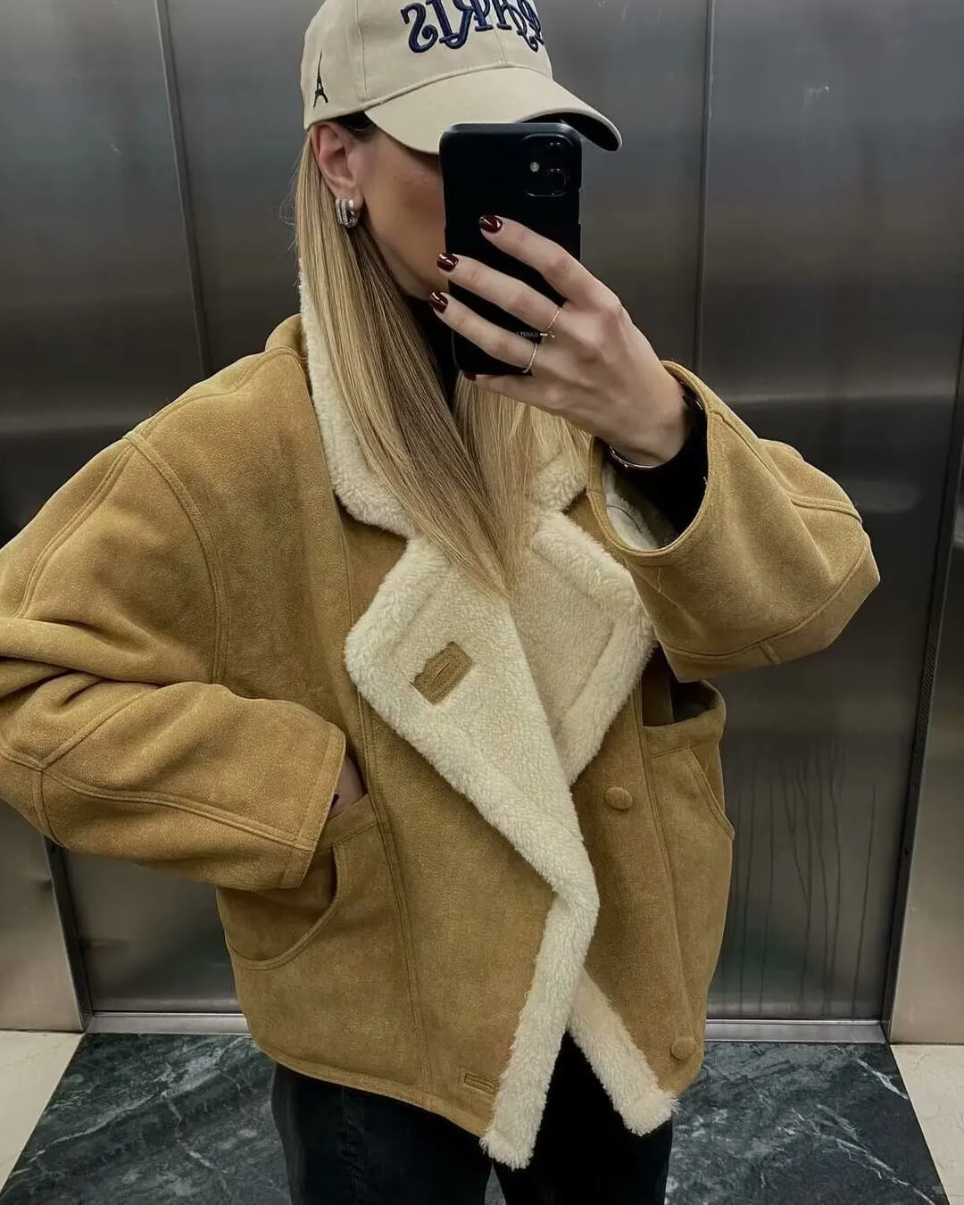 SOERA Leona Faux Leather Jacket - Jackets - kp1763304746539716689 Beige M