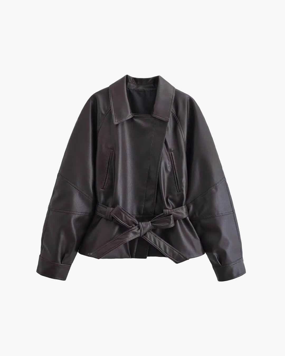 SOERA Maggie Faux Leather Motorcycle Jacket - Jackets - 1005010376469272-;Ed1775244633481497797 Brown XS