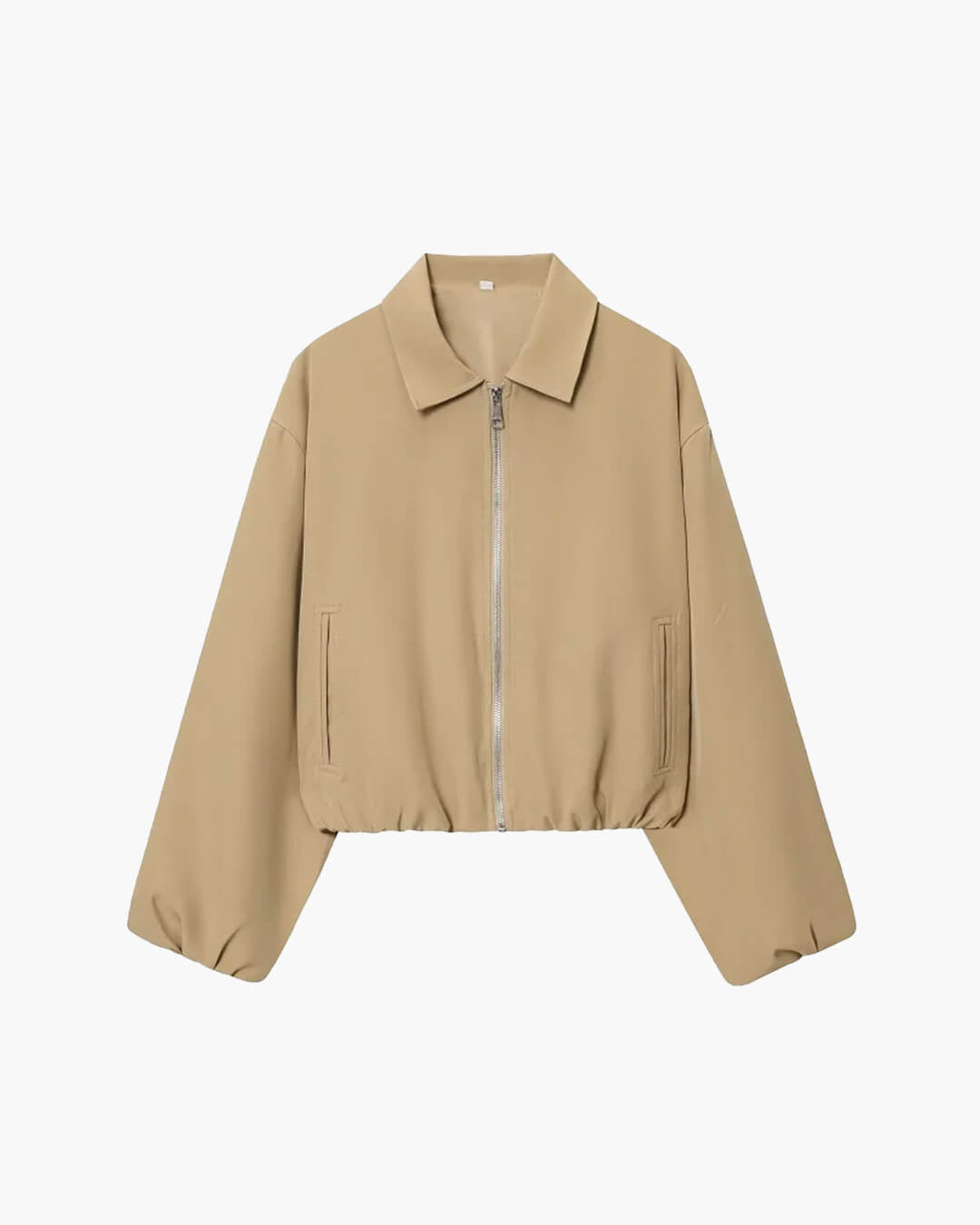 SOERA Midori Puff Sleeve Bomber Jacket - Jackets - 1005009867474745-;wq1775063644240770036 Beige XS