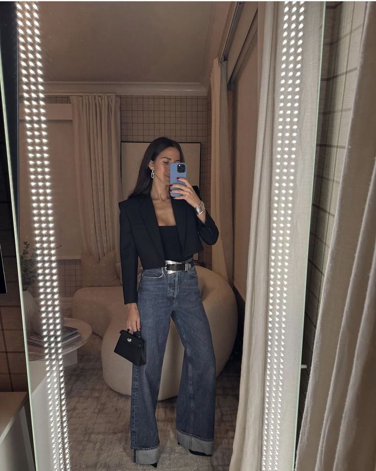 SOERA Olga Padded Cropped Suit Jacket - Jackets - 1005010749500479-;fC1774012026652178887 Black L