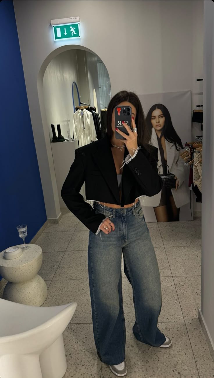 SOERA Olga Padded Cropped Suit Jacket - Jackets - 1005010749500479-;ot1774012026652252858 Black M