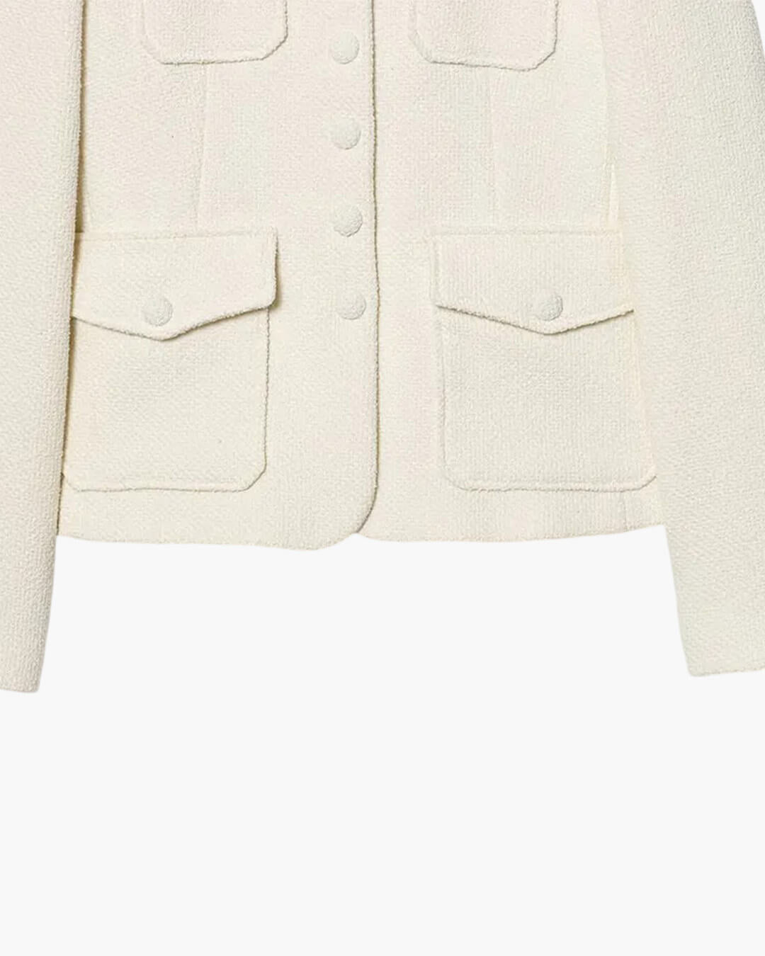 SOERA Ophelia Button Front Pocket Blazer - Jackets - 1005011568741680-;Qf1775244634482361786 White S