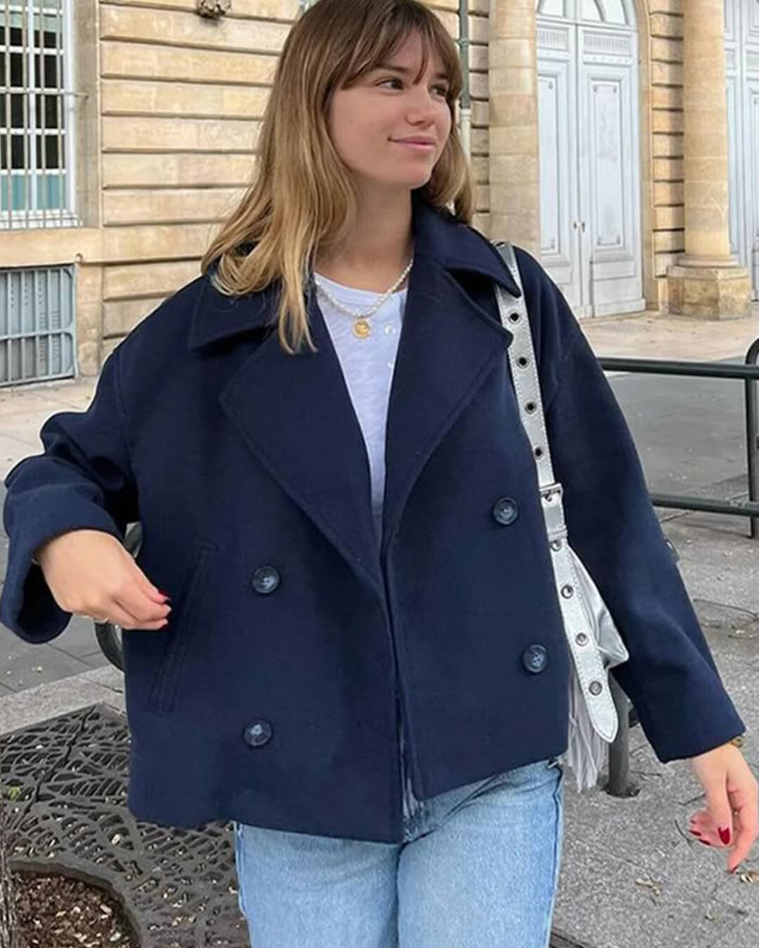 SOERA Suzane Short double - breasted Coat - Jackets - Cv1766362638993128406 Navy Blue XS