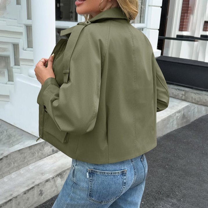 SOERA Valeria Short Pocket Jacket - Jackets - vQ1774532669743626968 Green L