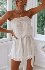 Beatrice Belted Tube Top Jumpsuit