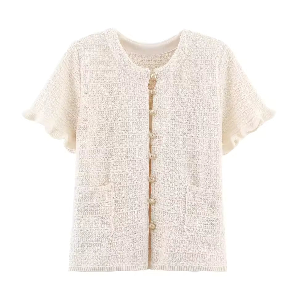 SOERA Beatrice Knitted Tank & Pleated Skirt Set - Matching Sets -  Beige Set M