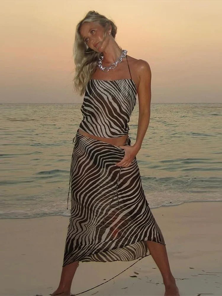 SOERA Savannah Zebra Stripe Mermaid Set - Matching Sets - SOERA-201667-DEF-OS-77475 S