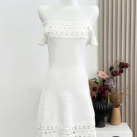 Morgan Off-Shoulder Crochet Mini Dress