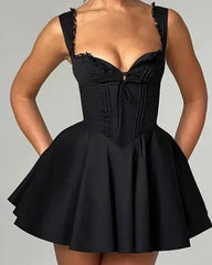 Robe mini Rosa à laçage dos
