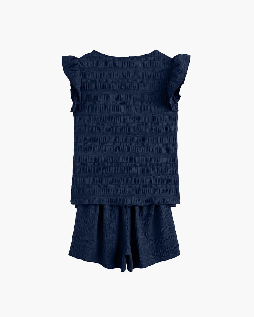 SOERA Emily Textured Blouse & Shorts Set - Sets - yU1774977143774431053 Navy S