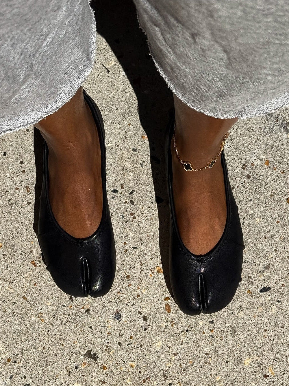 Bianca Split-Toe Vegan Leather Mules