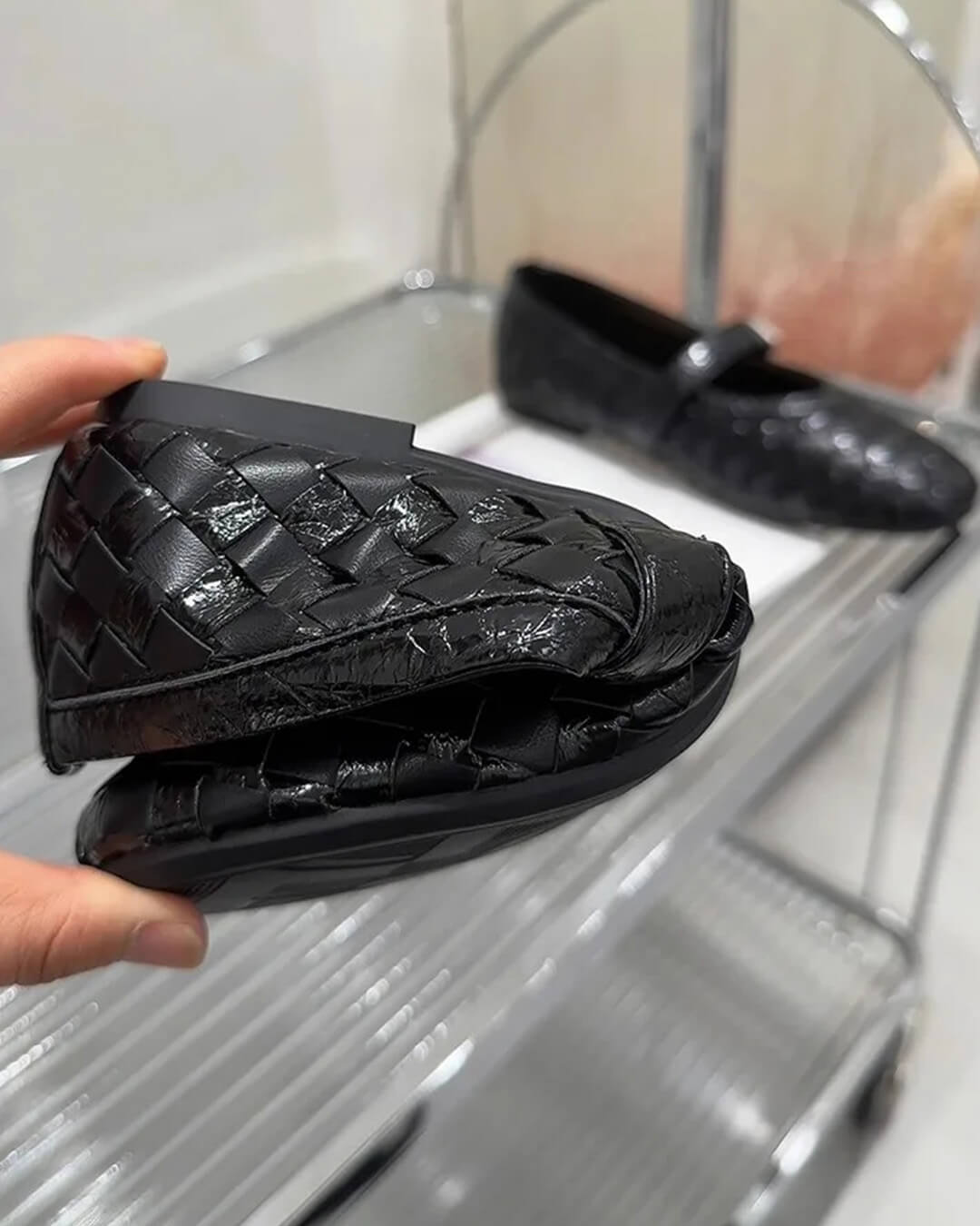 SOERA Lisbeth Woven Leather Flat Shoes - Shoes - 1005010392961053-;jQ1770303445602941655 Black 38