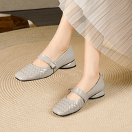 Lisbeth Woven Vegan Leather Flat Shoes