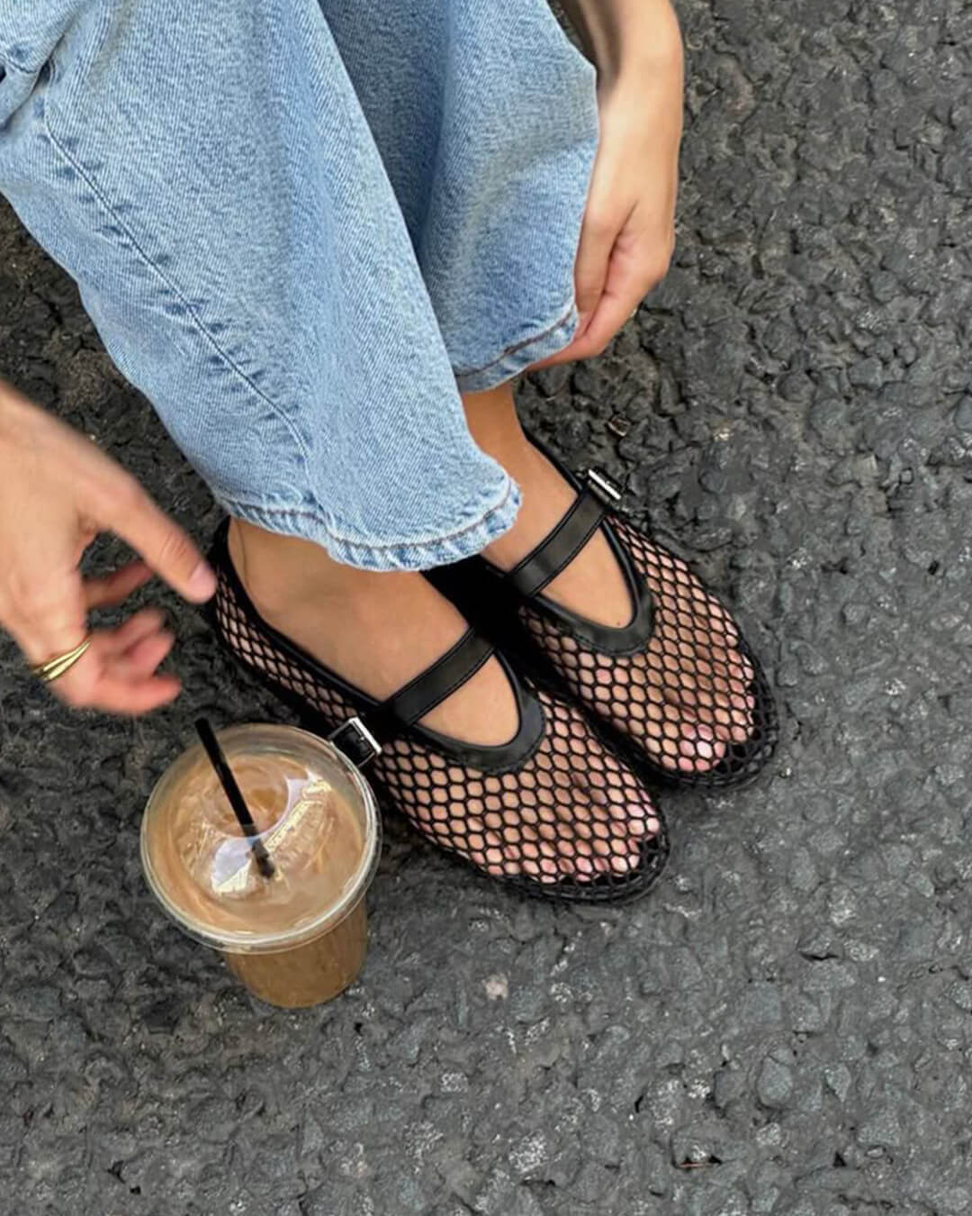 SOERA Rebecca Mesh Ballet Flats - Shoes - SOERA-Rebecca-Mesh-Ballet-Flats-Shoes-Black/36 Black 36