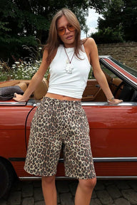Shorts Nicole imprimé léopard