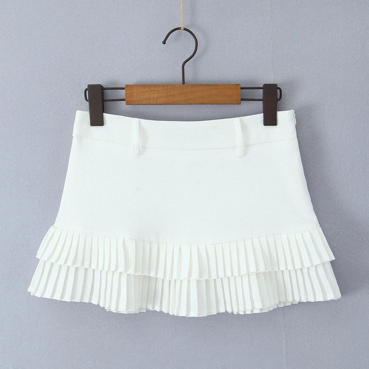SOERA Bella Low-Waist Pleated Mini Skirt - Skirts -  Beige XS