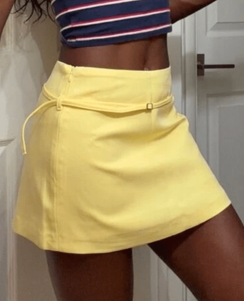 SOERA Jessica Side Zip Skort with Belt Details - Skort -  Navy XS