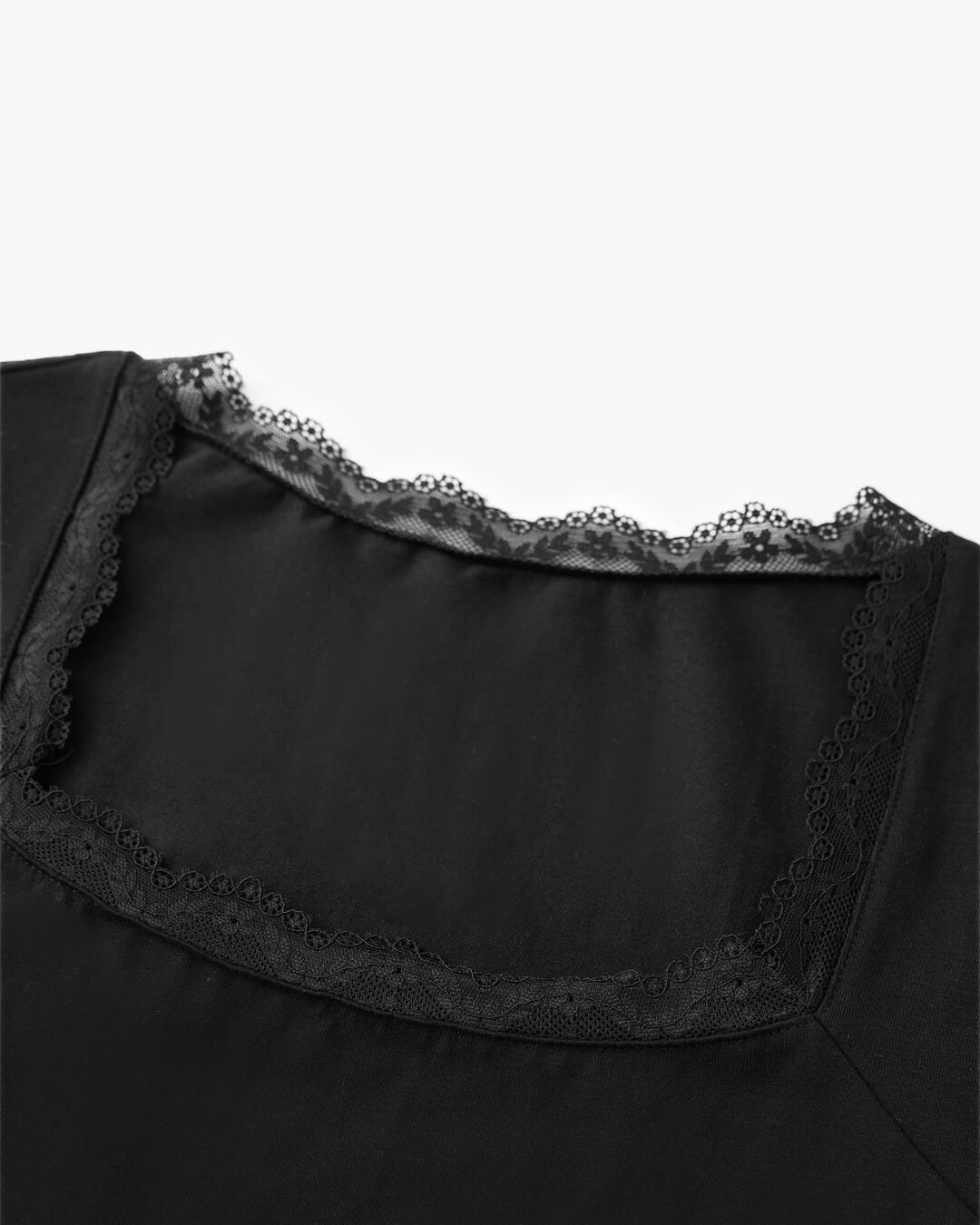 SOERA Jackie Lace Trim Square Neck Top - Tops - 1005009888508655-;ZJ1768904312564587290 Red S