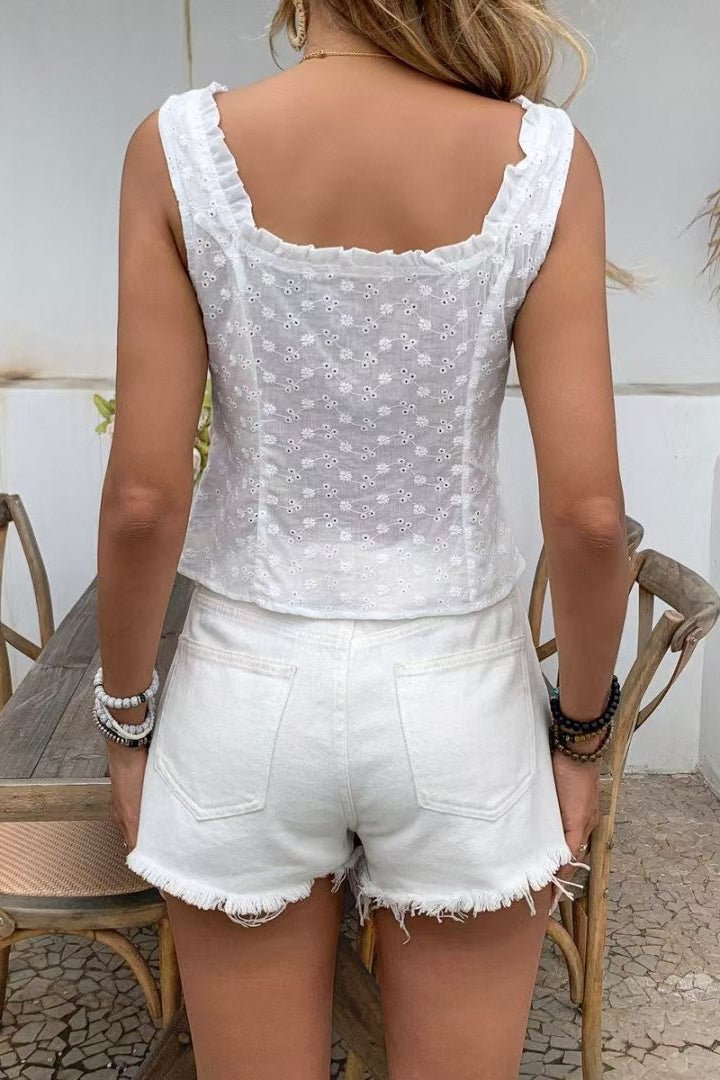 SOERA Janna Floral Jacquard Lace Tank Top - Tops - Sn1776026011575039236 L