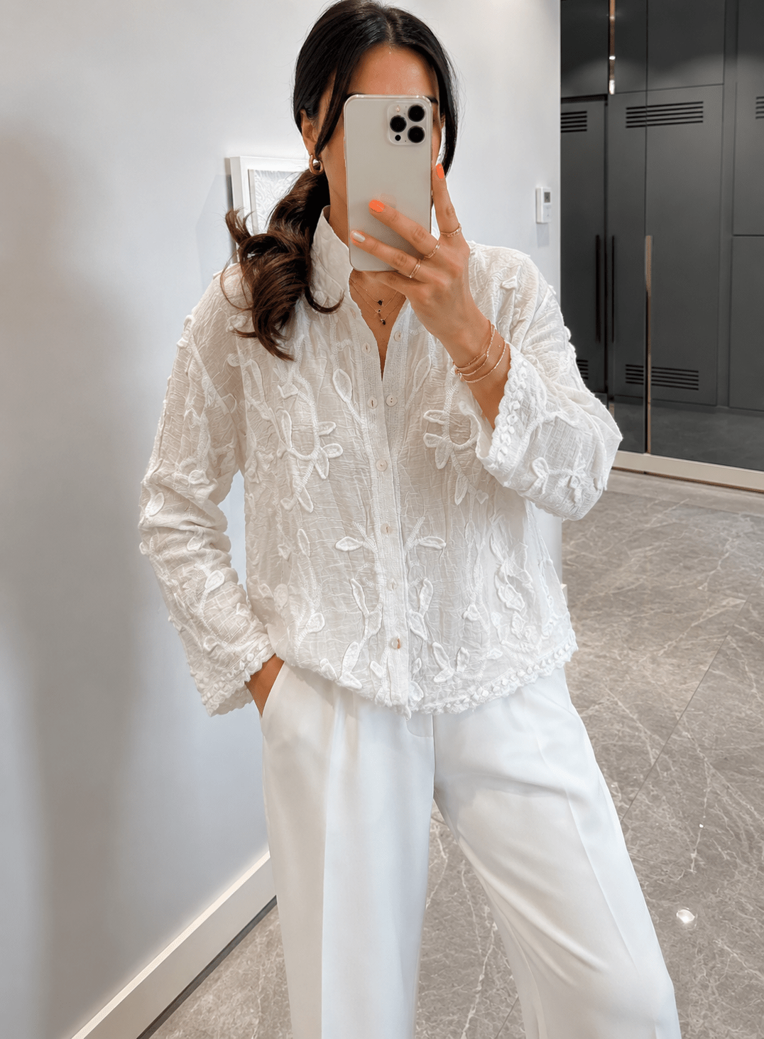 SOERA Tina Long Sleeve Embroidered Blouse - Tops - 1005009548311091-;cB1775670887781218050 S