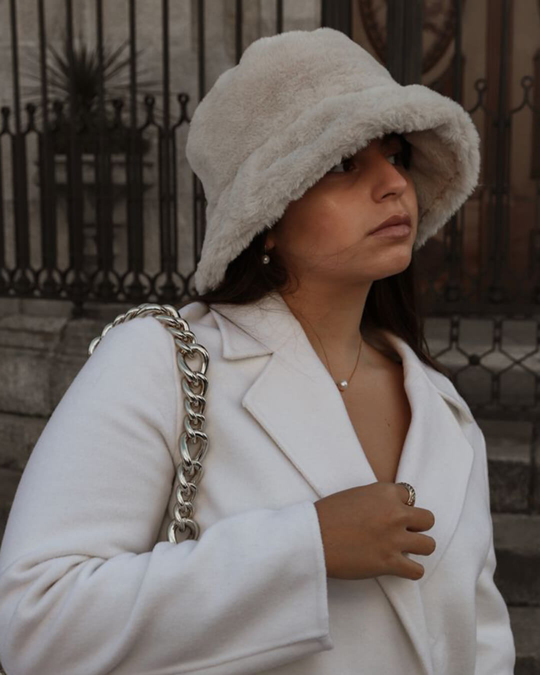 SOERA Pauleen Fluffy Bucket Hat - Winter Hats - 3256809632924783-;MB1764102178382812074 Beige