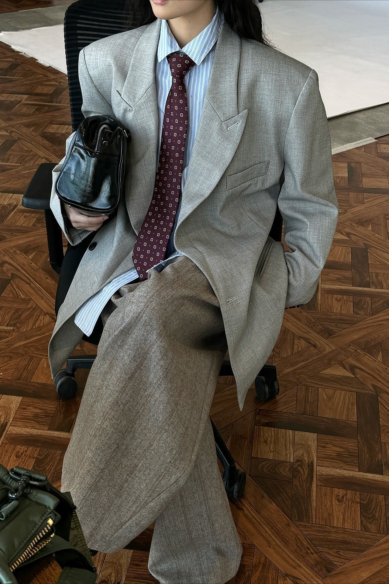 SOERA Akira Structured Shoulder Blazer - Women's Blazers - xq1770383550826041372 Grey S