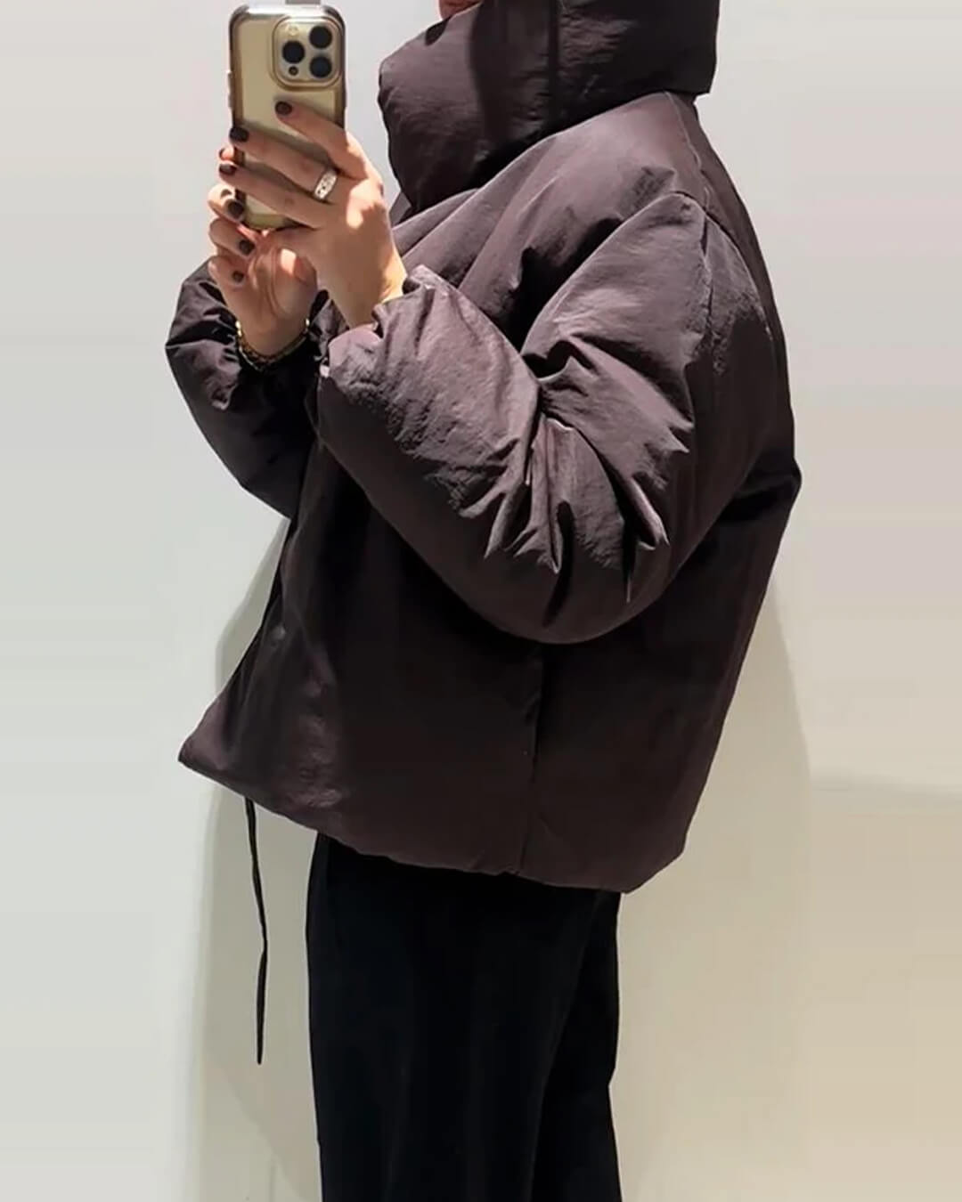 SOERA Suzy High Collar Tie - Up Puffer Jacket - Women's Outerwear - 1005010209484725-;sB1762998398931088203 Brown S